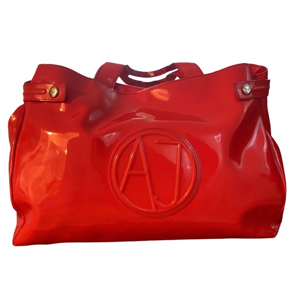 Armani Jeans Red Purse - Picture 2 of 7